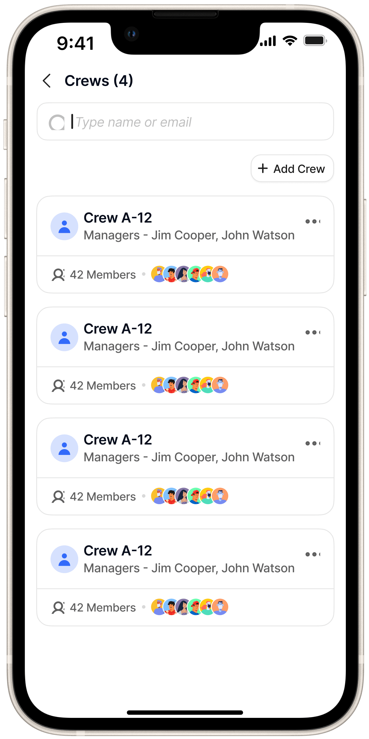 crew-management-interface